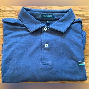 Live Forever Golf Soft Landing Natural Performance Polo, Navy, EUC, Size XL